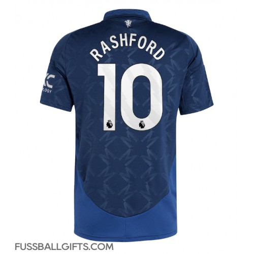 Manchester United Marcus Rashford #10 Fußballbekleidung Auswärtstrikot 2024-25 Kurzarm